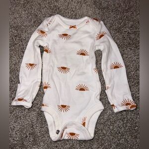 Carter's White and Orange Sunburst Bodysuit